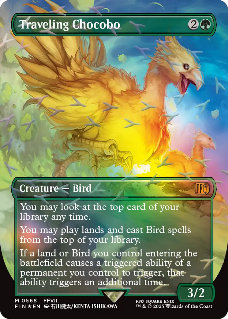 Traveling Chocobo (Borderless) (Chocobo Track Foil) [FINAL FANTASY] | Card Citadel