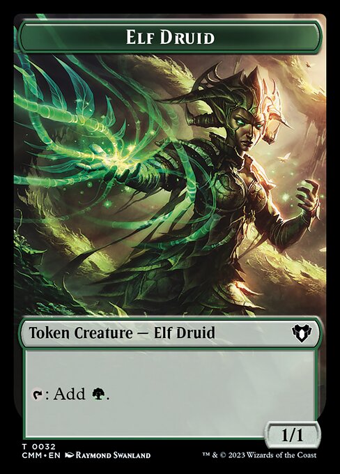 Treasure // Elf Druid Double-Sided Token [Commander Masters Tokens] | Card Citadel