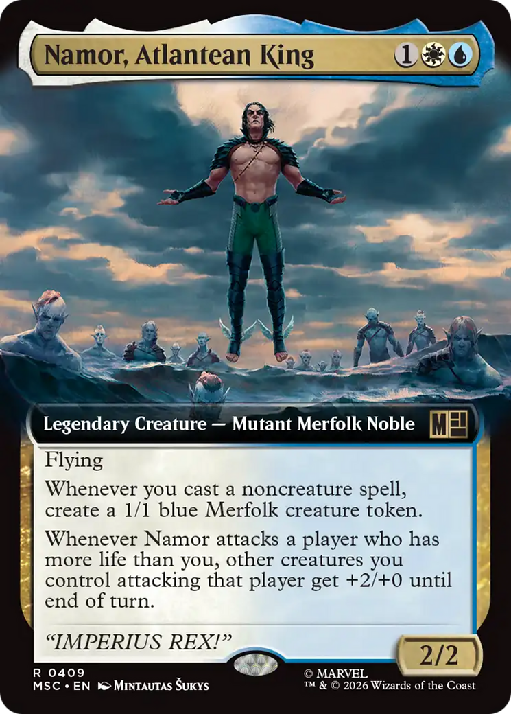 Namor, Atlantean King (Extended Art) [Marvel Super Heroes Commander] | Card Citadel