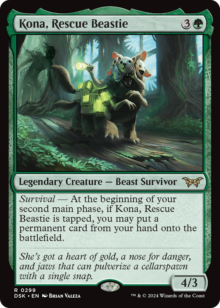 Kona, Rescue Beastie (0299) [Duskmourn: House of Horror] | Card Citadel