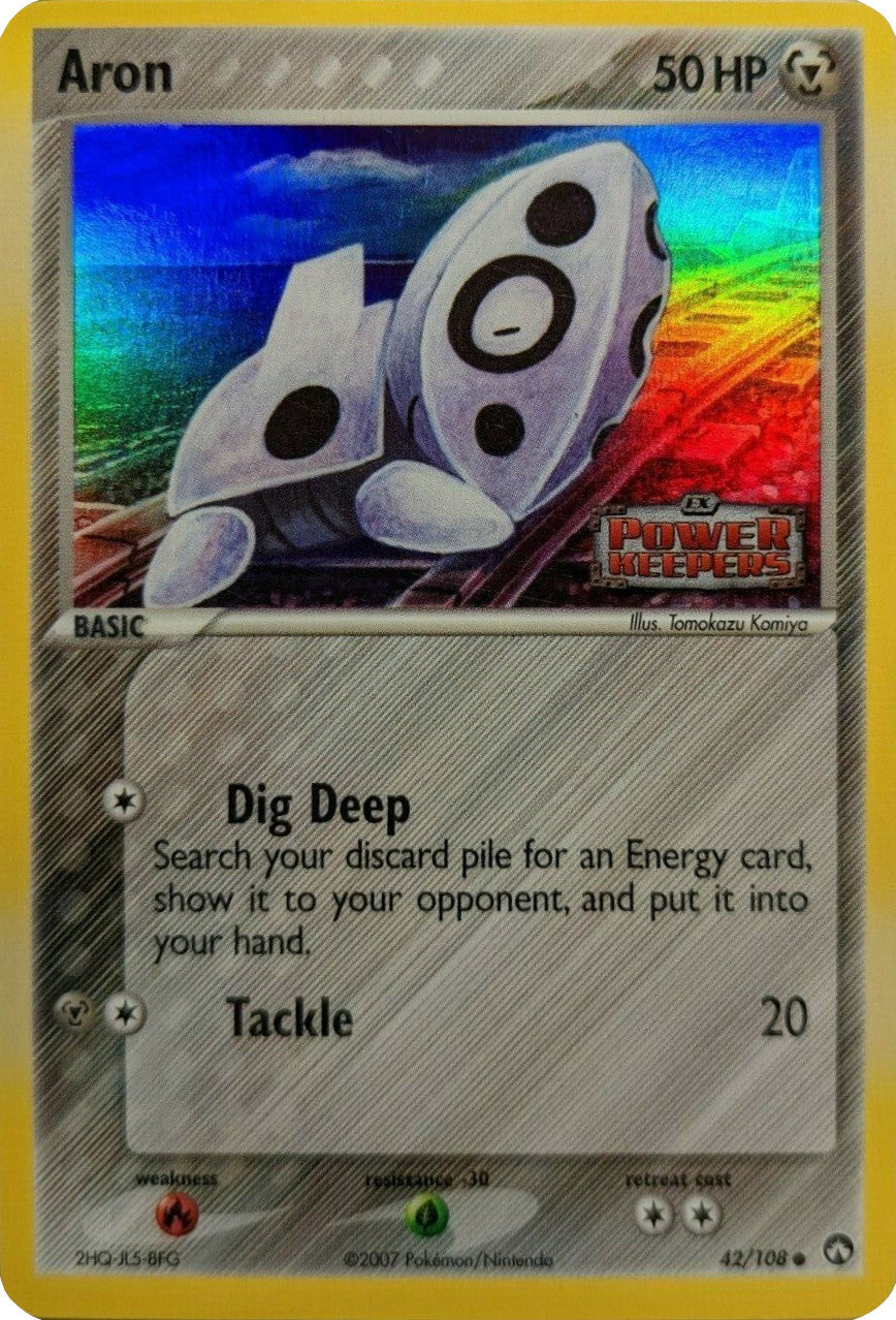 Aron (42/108) (Stamped) [EX: Power Keepers] | Card Citadel