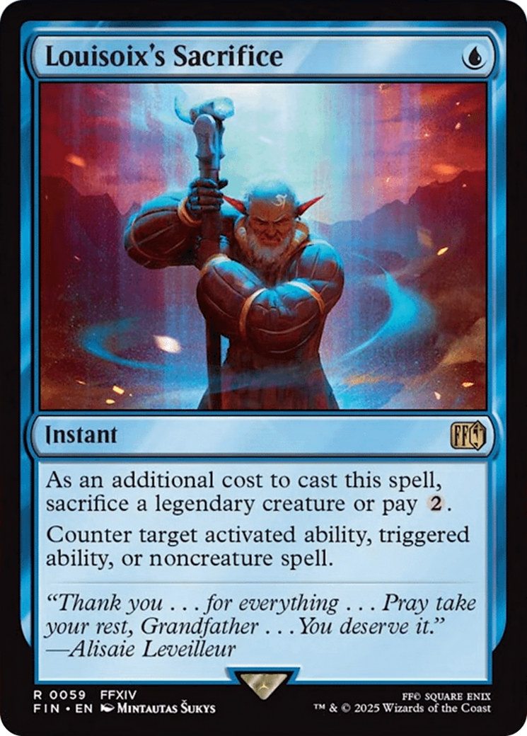 Louisoix's Sacrifice [FINAL FANTASY] | Card Citadel