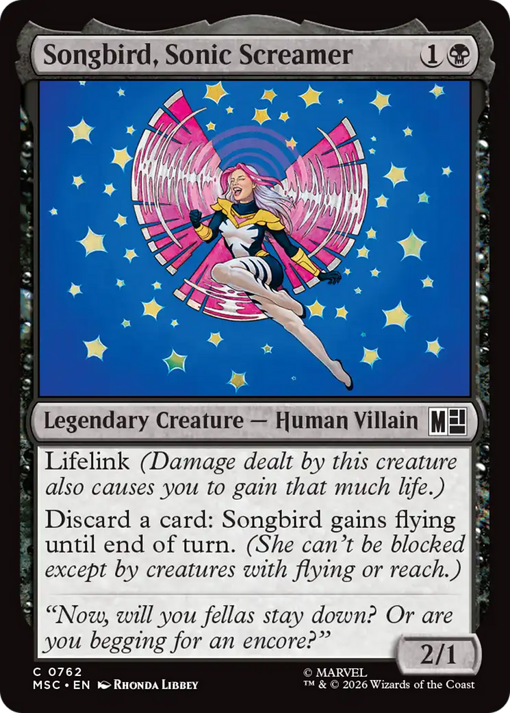 Songbird, Sonic Screamer [Marvel Super Heroes Commander] | Card Citadel