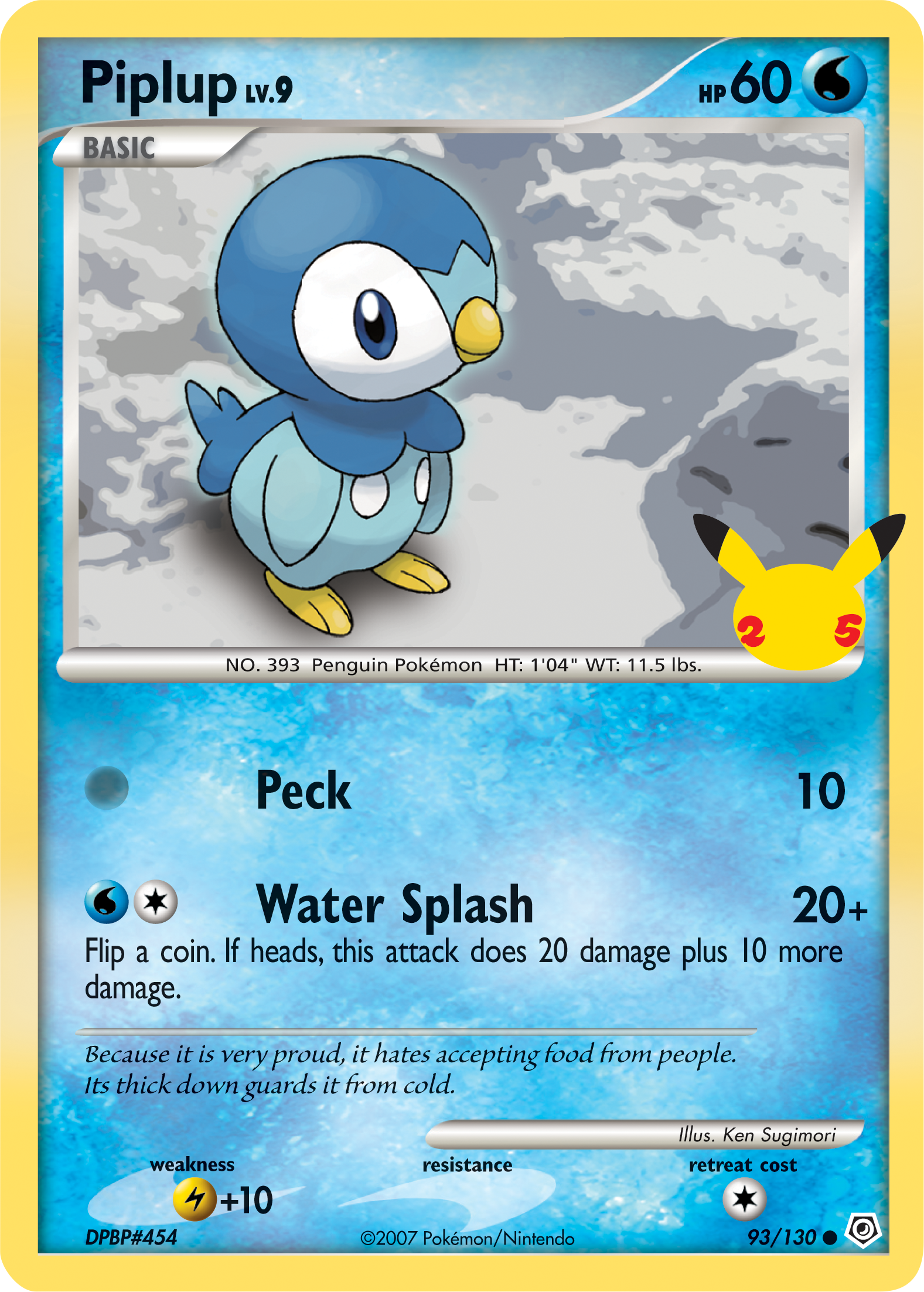 Piplup (93/130) (Jumbo Card) [First Partner Pack] | Card Citadel