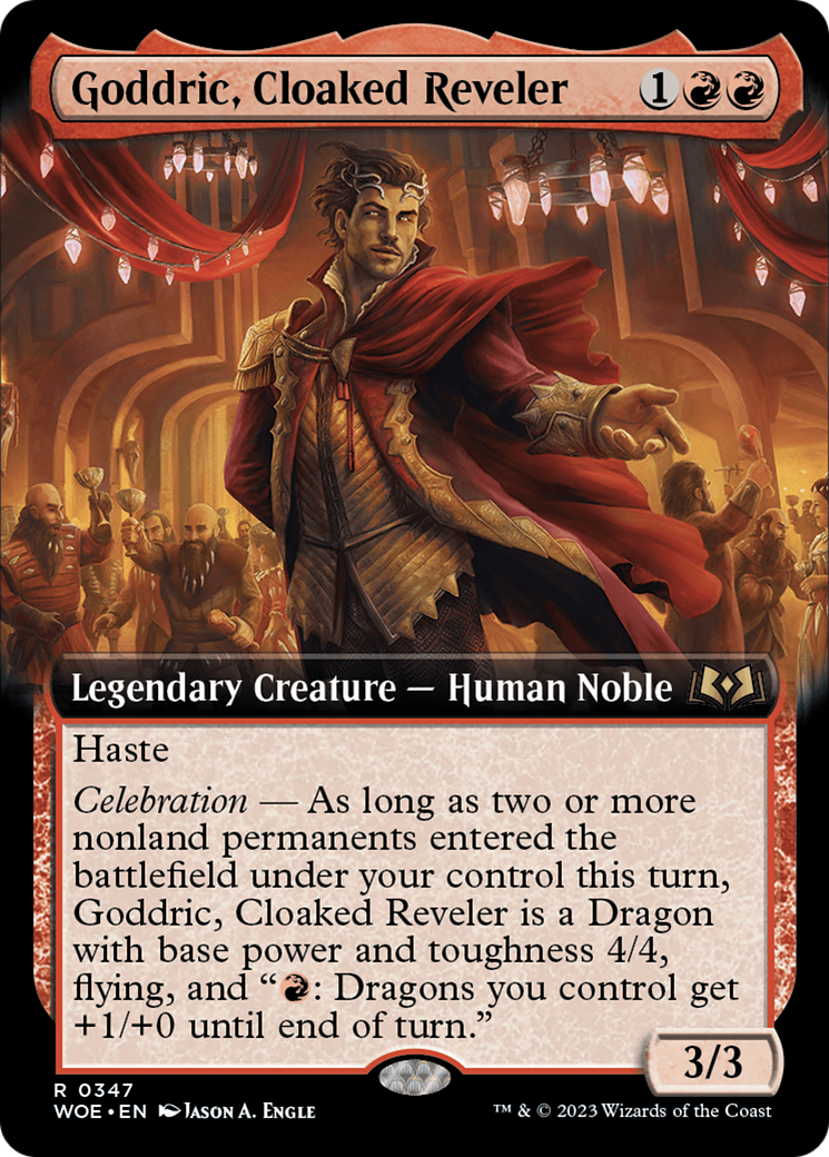 Goddric, Cloaked Reveler (Extended Art) [Wilds of Eldraine] | Card Citadel