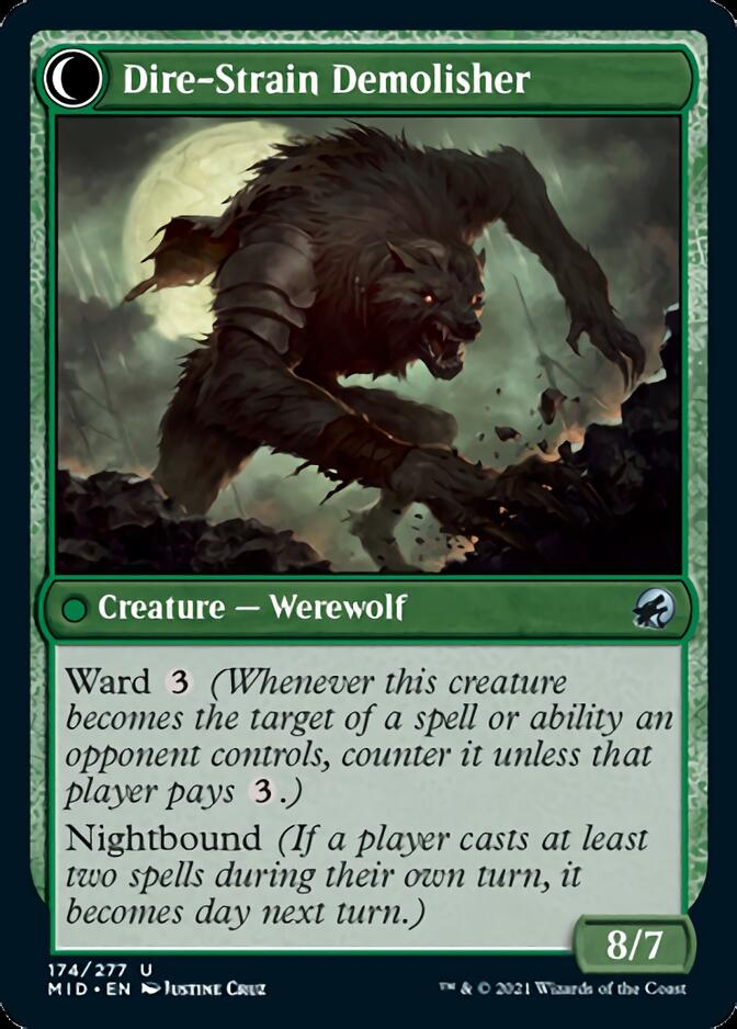 Burly Breaker // Dire-Strain Demolisher [Innistrad: Midnight Hunt] | Card Citadel