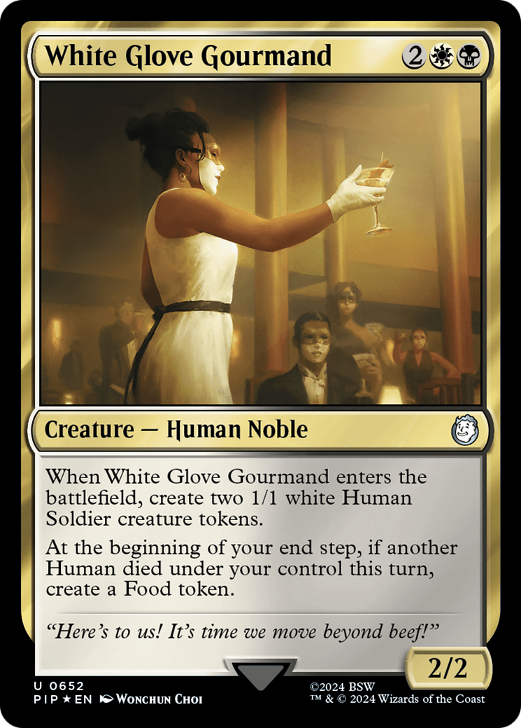 White Glove Gourmand (Surge Foil) [Fallout] | Card Citadel