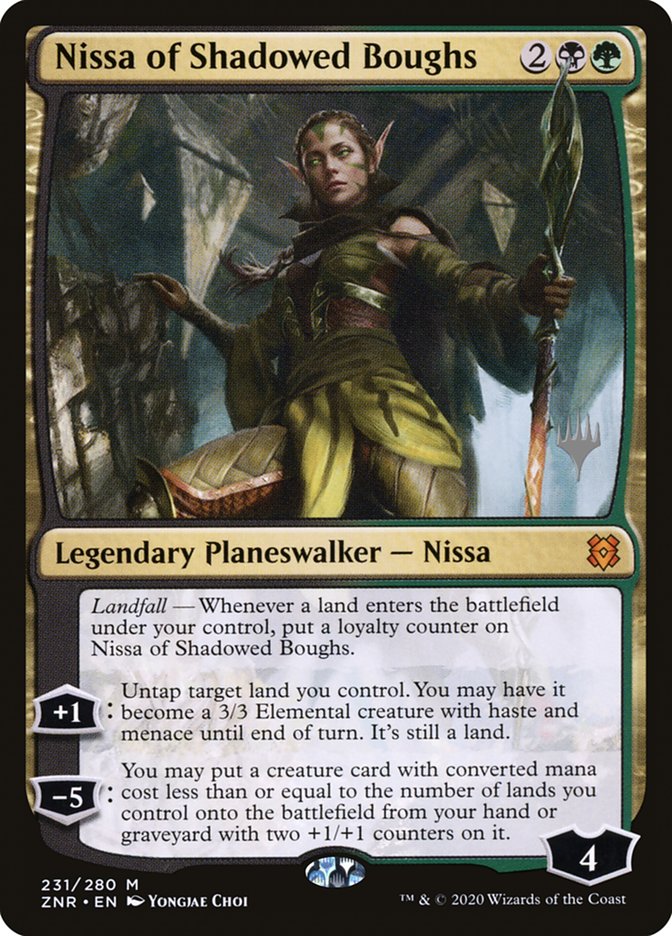 Nissa of Shadowed Boughs (Promo Pack) [Zendikar Rising Promos] | Card Citadel