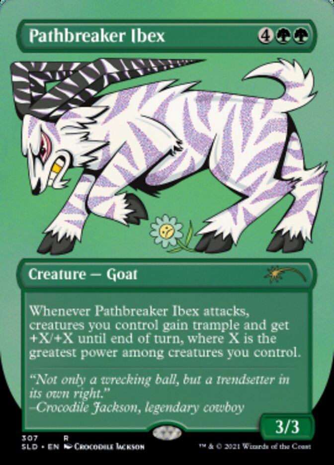 Pathbreaker Ibex (Borderless) (Foil Etched) [Secret Lair Drop Series] | Card Citadel