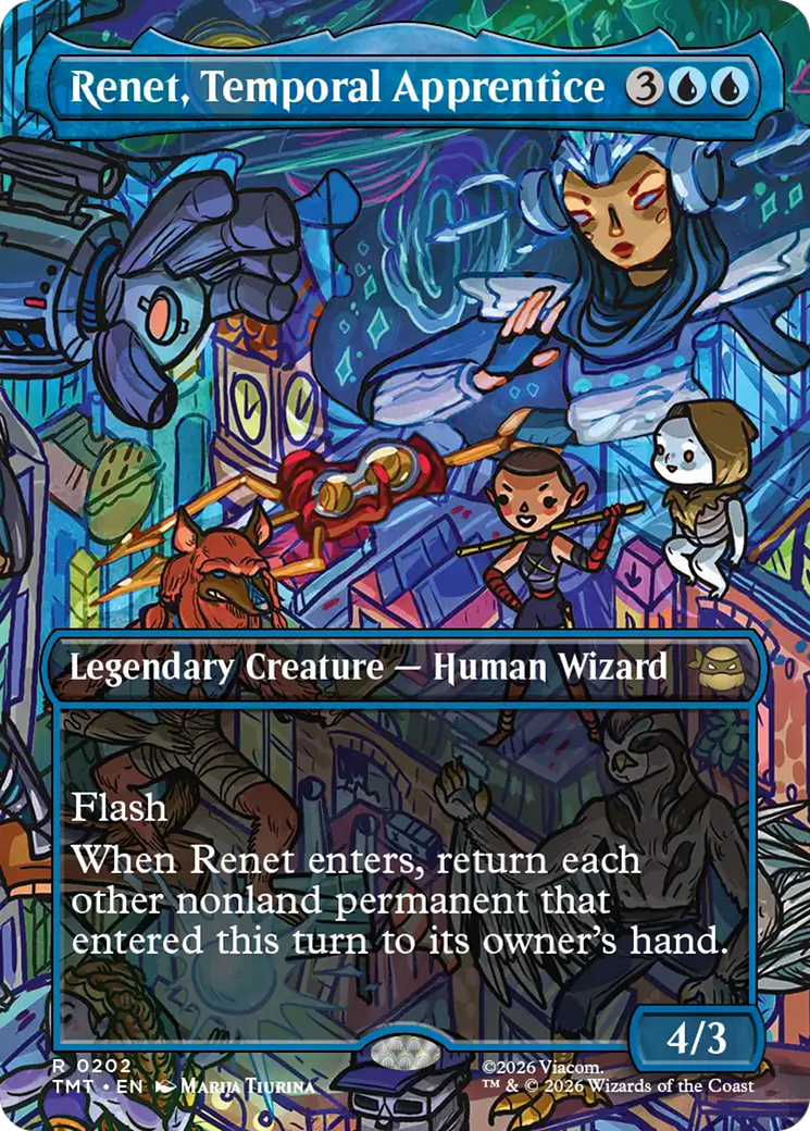 Renet, Temporal Apprentice (Borderless) [Teenage Mutant Ninja Turtles] | Card Citadel