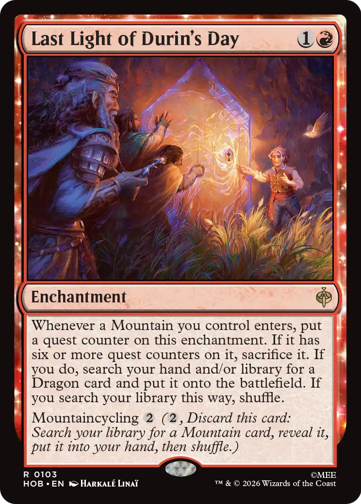 Last Light of Durin's Day [The Hobbit] | Card Citadel