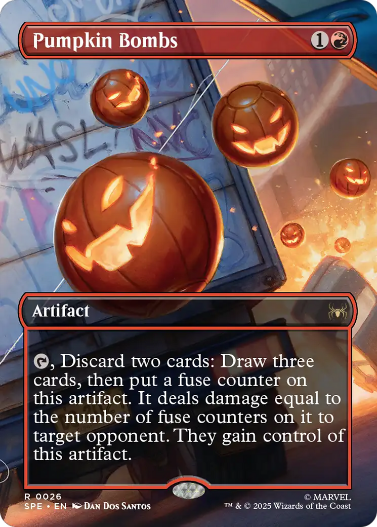 Pumpkin Bombs (Borderless) [Marvel's Spider-Man: Eternal-Legal] | Card Citadel