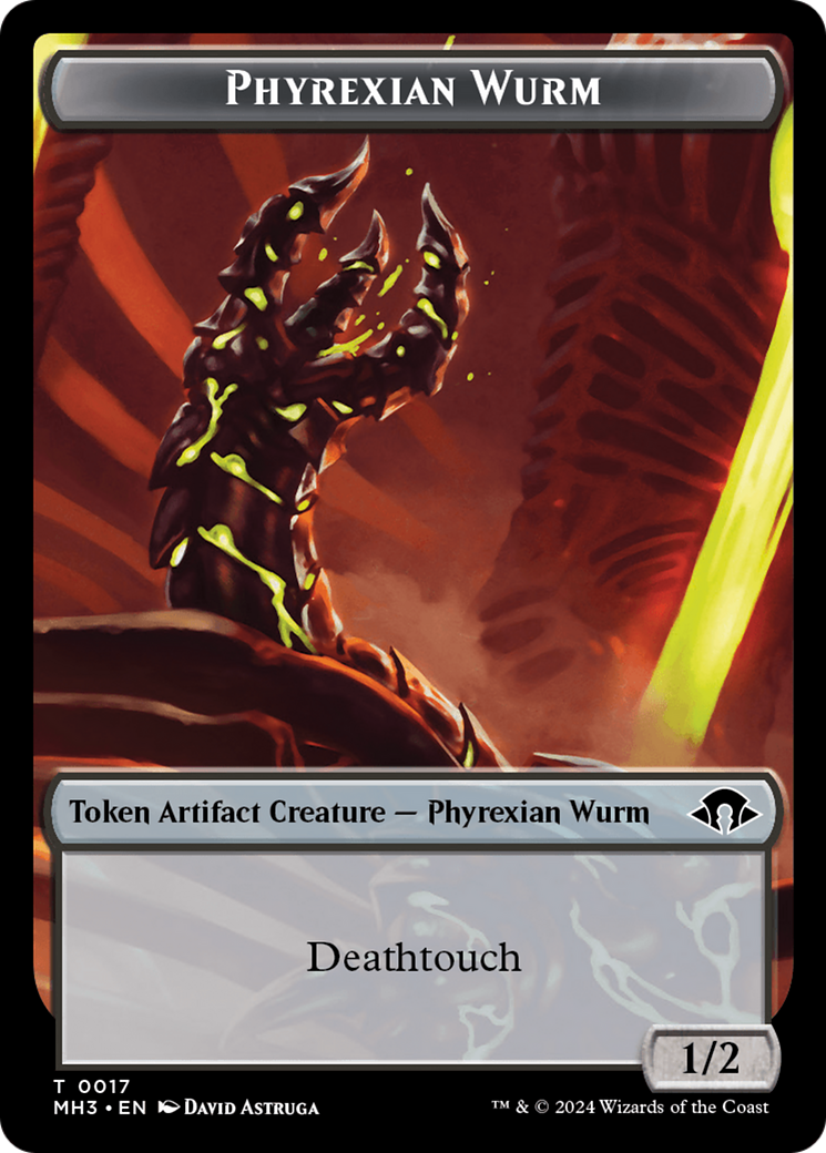 Phyrexian Germ // Phyrexian Wurm (0017) Double-Sided Token [Modern Horizons 3 Tokens] | Card Citadel