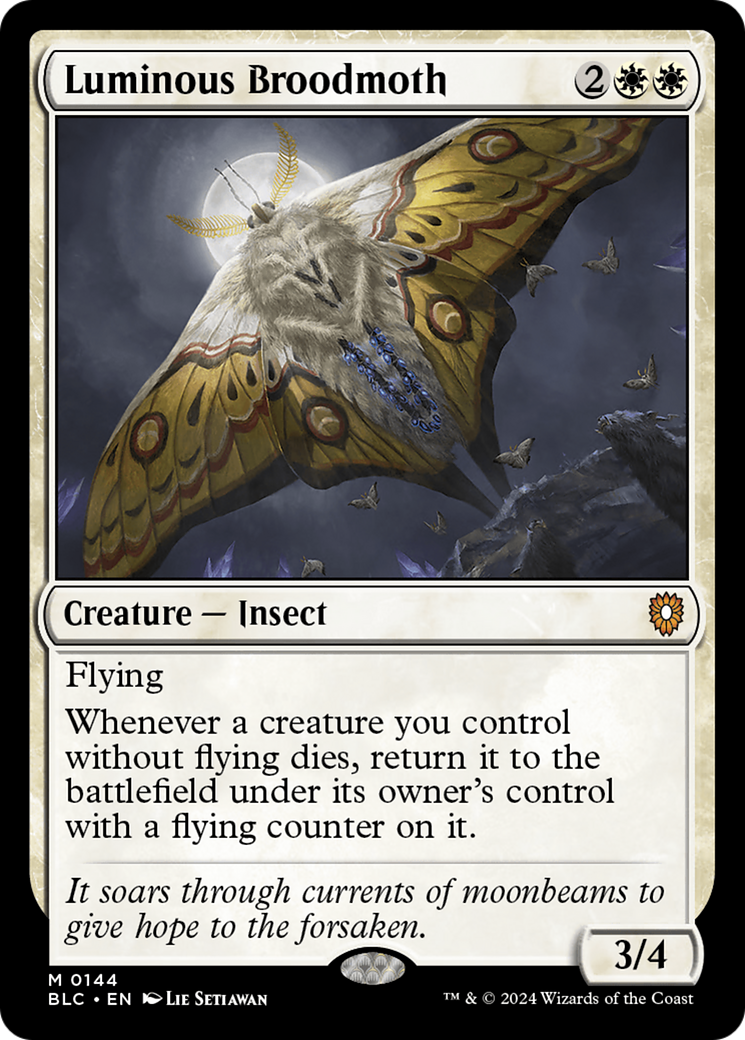 Luminous Broodmoth [Bloomburrow Commander] | Card Citadel