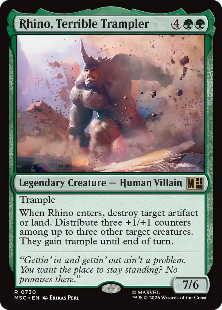 Rhino, Terrible Trampler [Marvel Super Heroes Commander] | Card Citadel