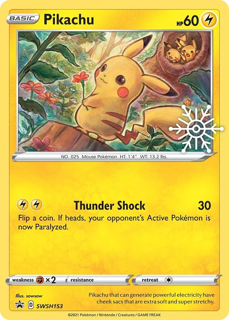 Pikachu (SWSH153) (Holiday Calendar) [Sword & Shield: Black Star Promos] | Card Citadel