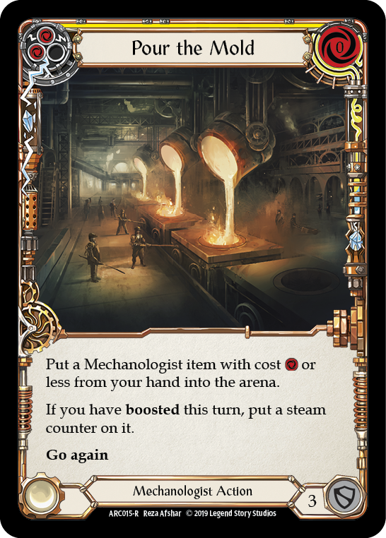 Pour the Mold (Yellow) [ARC015-R] (Arcane Rising)  1st Edition Rainbow Foil | Card Citadel
