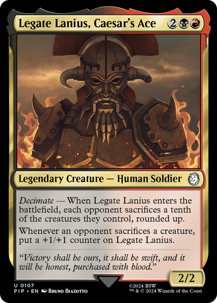 Legate Lanius, Caesar's Ace [Fallout] | Card Citadel