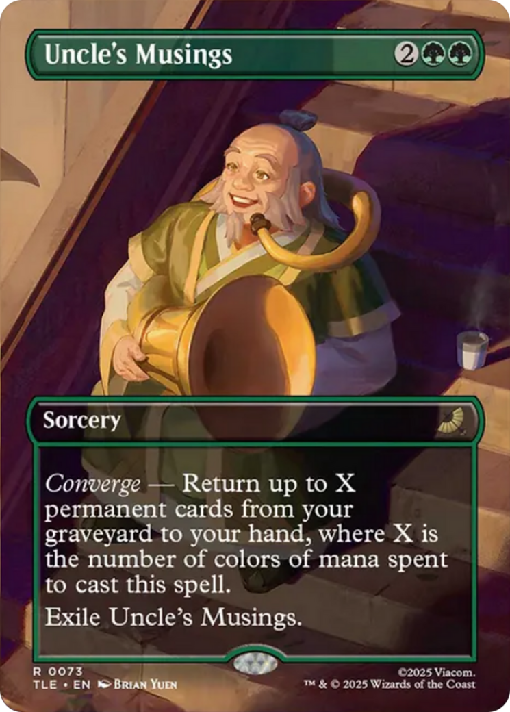 Uncle's Musings (Borderless) [Avatar: The Last Airbender: Eternal-Legal] | Card Citadel