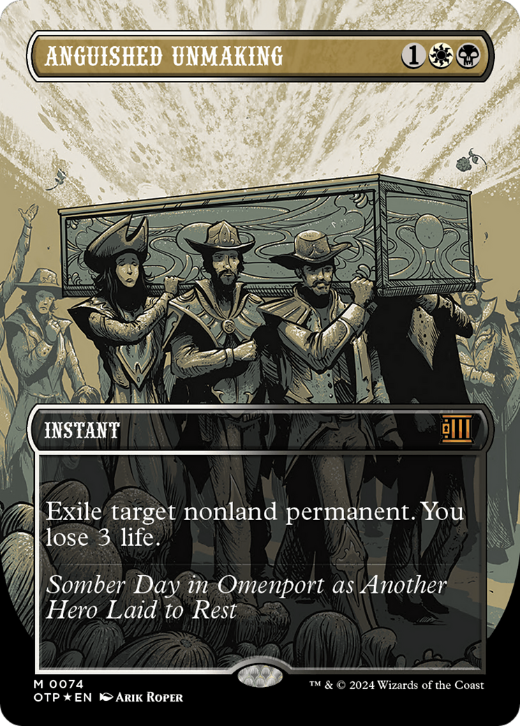 Anguished Unmaking (Textured Foil) [Outlaws of Thunder Junction: Breaking News] | Card Citadel