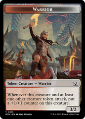 Warrior // Phyrexian Saproling Double-Sided Token [March of the Machine Tokens] | Card Citadel