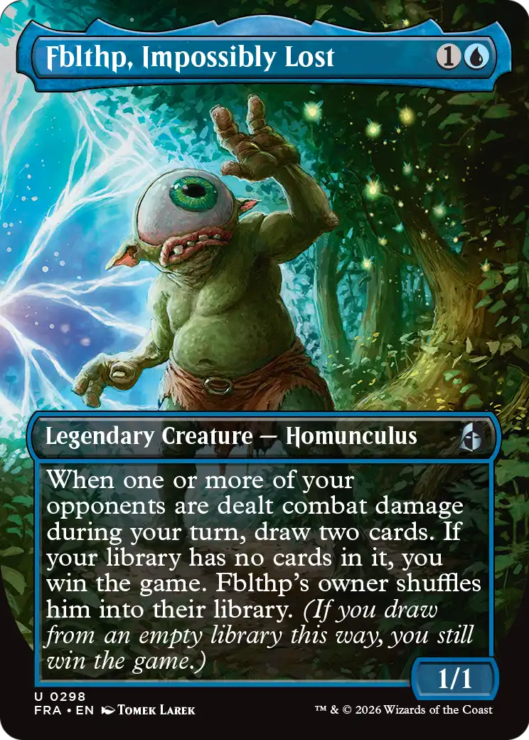 Fblthp, Impossibly Lost (Borderless) [Reality Fracture] | Card Citadel