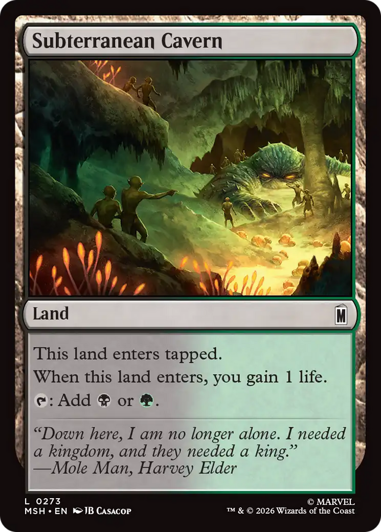 Subterranean Cavern [Marvel Super Heroes] | Card Citadel