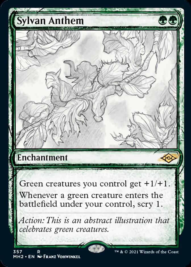 Sylvan Anthem (Sketch) [Modern Horizons 2] | Card Citadel