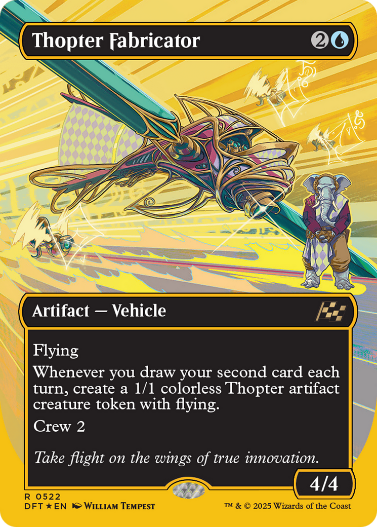 Thopter Fabricator (Borderless) (First-Place Foil) [Aetherdrift] | Card Citadel