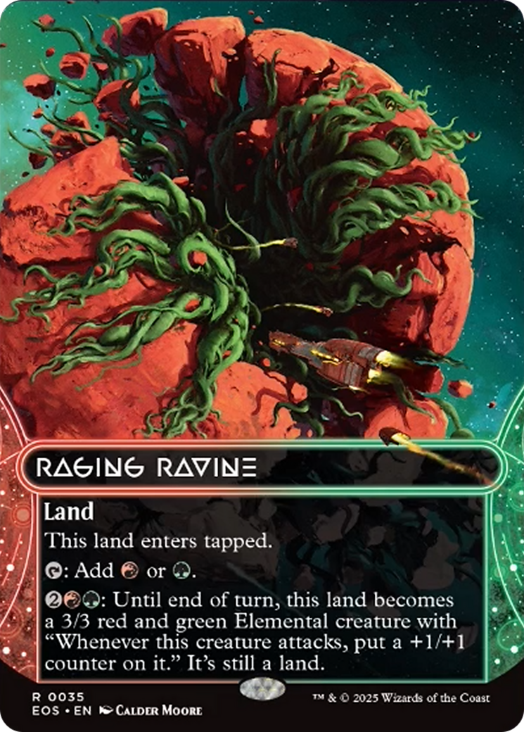 Raging Ravine (0035) (Borderless) [Edge of Eternities: Stellar Sights] | Card Citadel