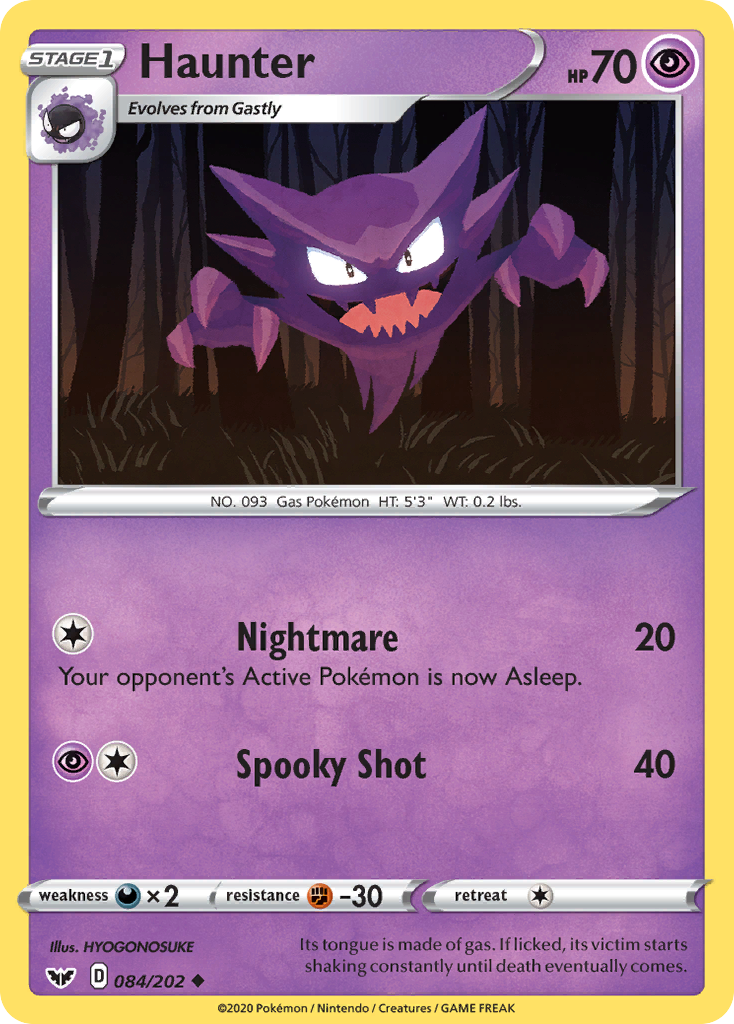 Haunter (084/202) [Sword & Shield: Base Set] | Card Citadel