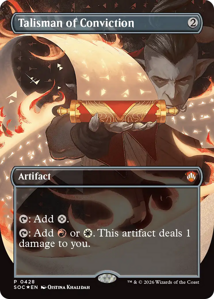 Talisman of Conviction (Borderless) [Secrets of Strixhaven Commander] | Card Citadel
