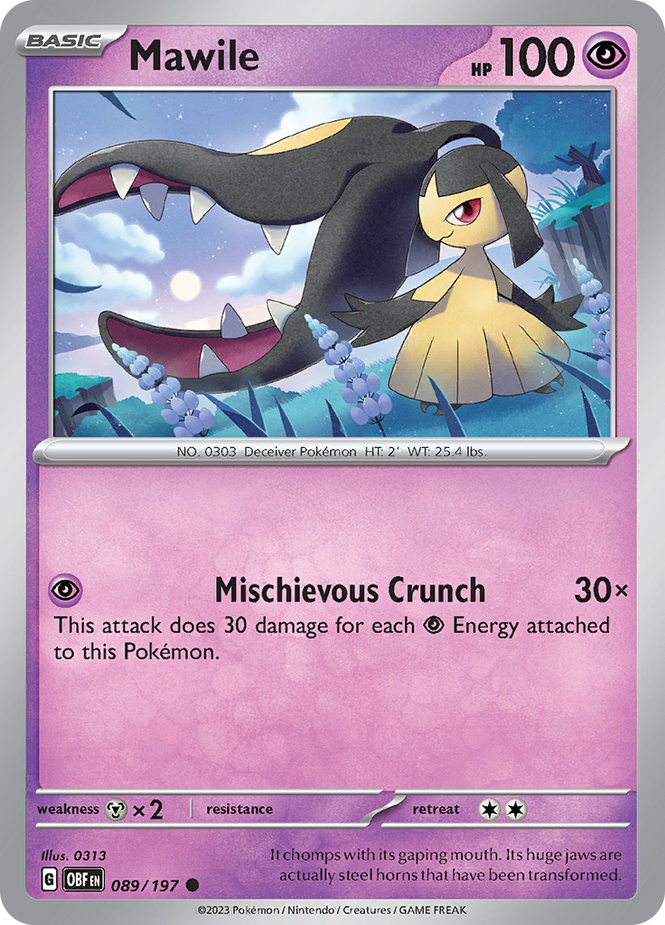 Mawile (089/197) [Scarlet & Violet: Obsidian Flames] | Card Citadel