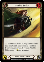 Nimble Strike (Yellow) [U-WTR186] (Welcome to Rathe Unlimited)  Unlimited Rainbow Foil | Card Citadel