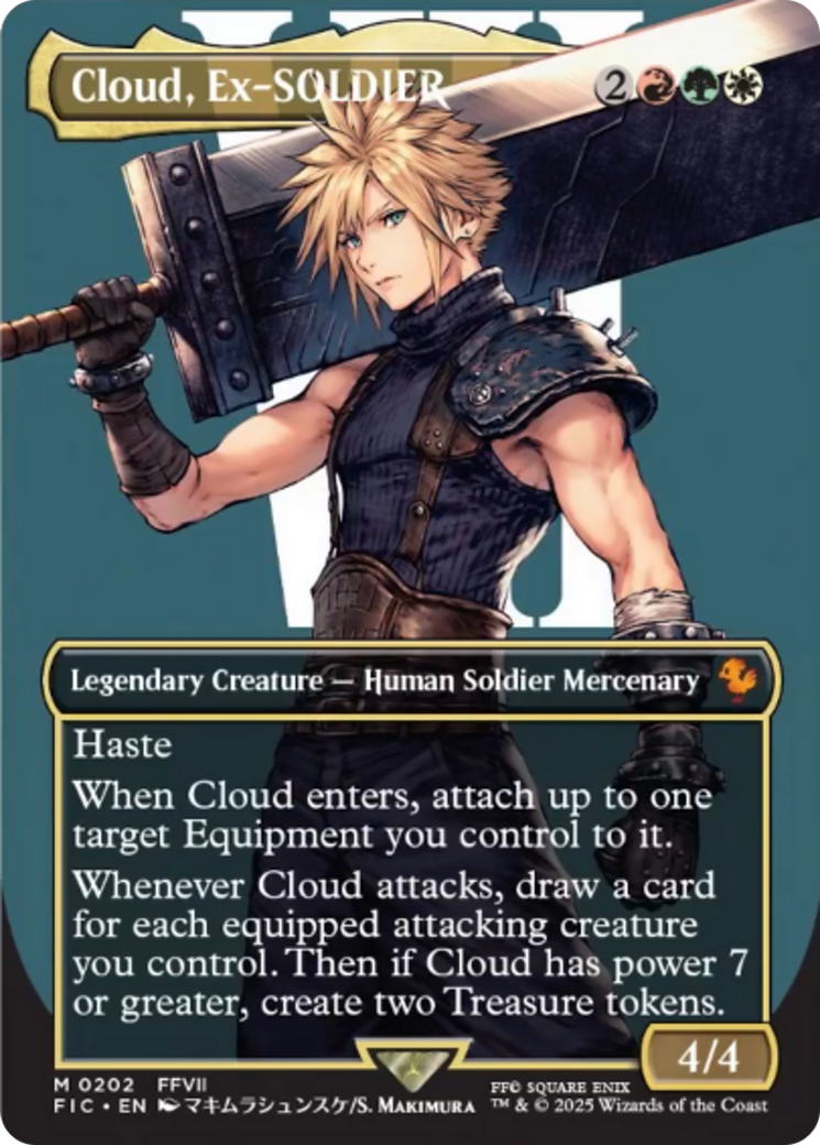 Cloud, Ex-SOLDIER (Borderless) [FINAL FANTASY Commander] | Card Citadel
