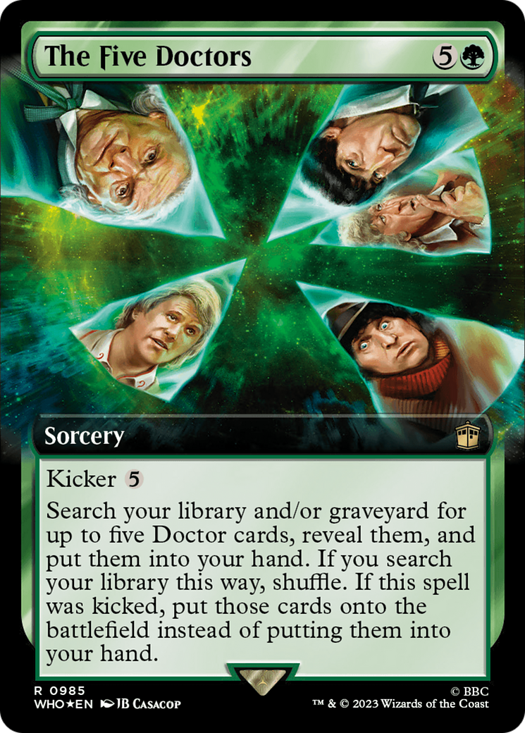 The Five Doctors (Extended Art) (Surge Foil) [Doctor Who] | Card Citadel