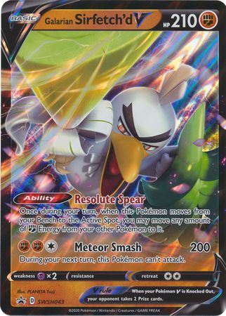 Galarian Sirfetch'd V (SWSH043) (Jumbo Card) [Sword & Shield: Black Star Promos] | Card Citadel