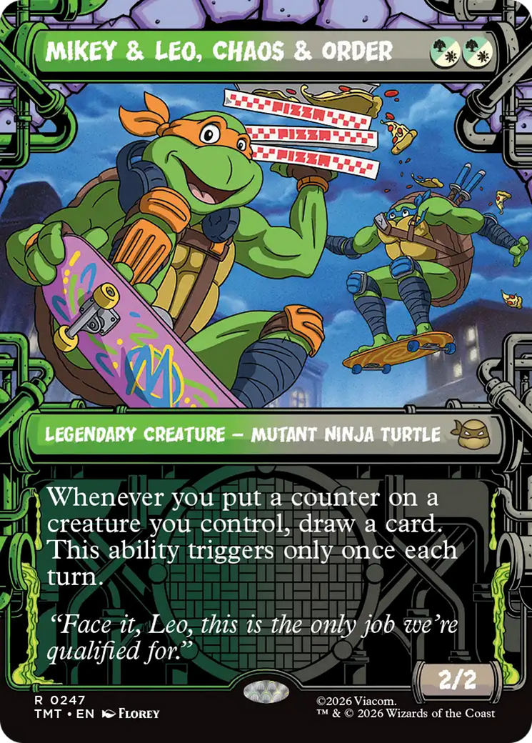 Mikey & Leo, Chaos & Order (Showcase) [Teenage Mutant Ninja Turtles] | Card Citadel
