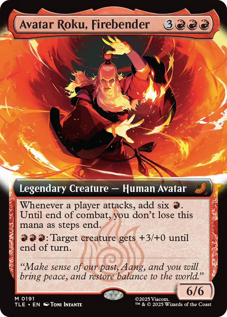 Avatar Roku, Firebender (Extended Art) [Avatar: The Last Airbender: Eternal-Legal] | Card Citadel