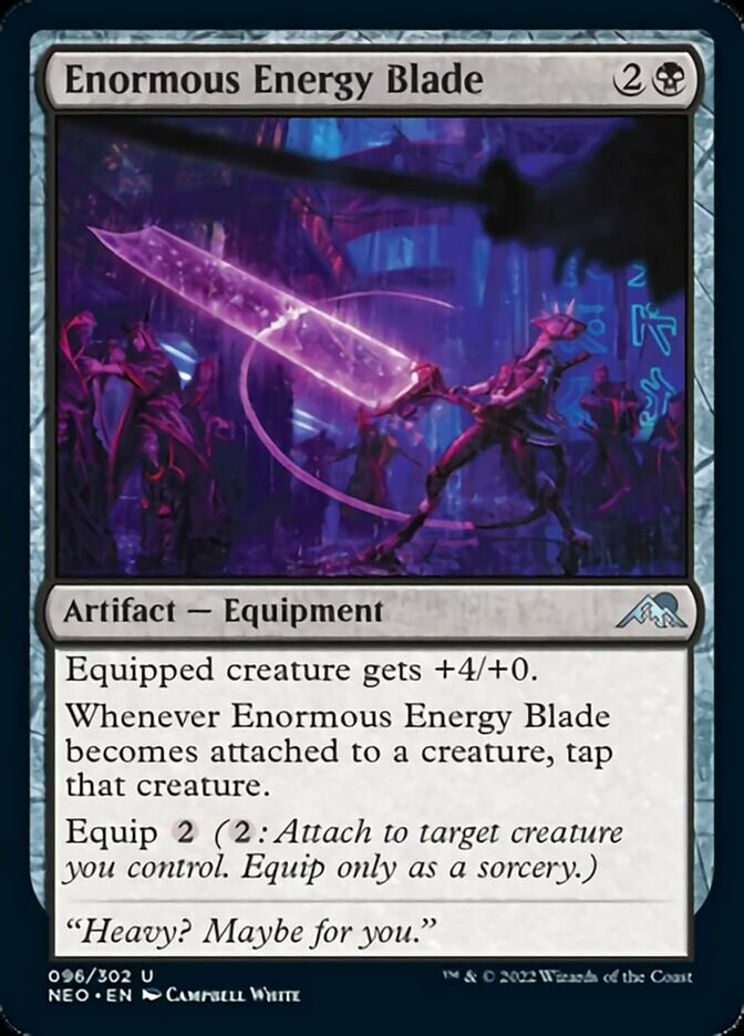 Enormous Energy Blade [Kamigawa: Neon Dynasty] | Card Citadel