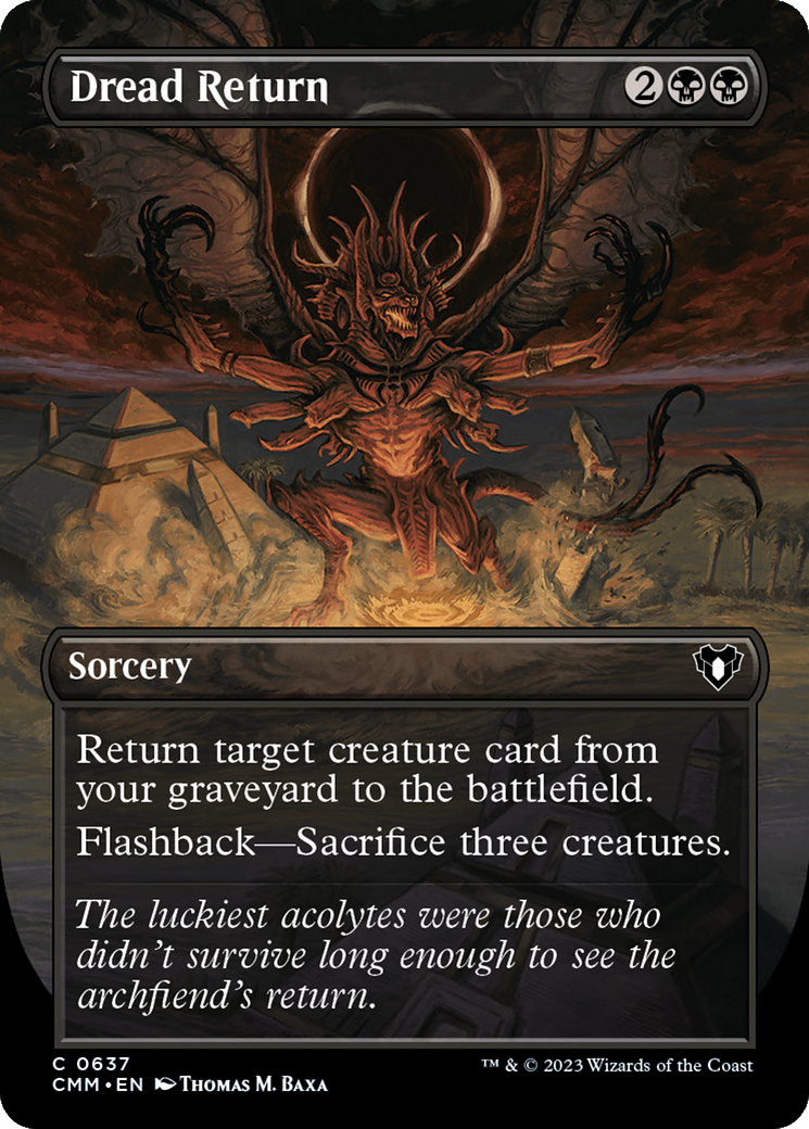 Dread Return (Borderless Alternate Art) [Commander Masters] | Card Citadel