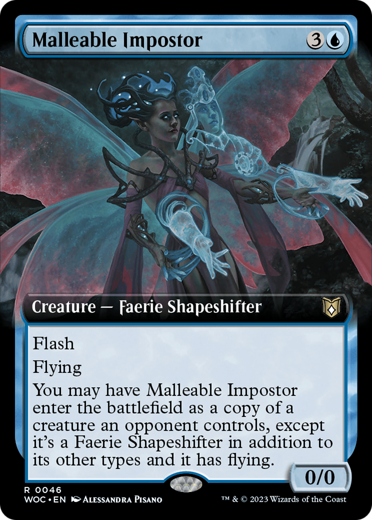 Malleable Impostor (Extended Art) [Wilds of Eldraine Commander] | Card Citadel