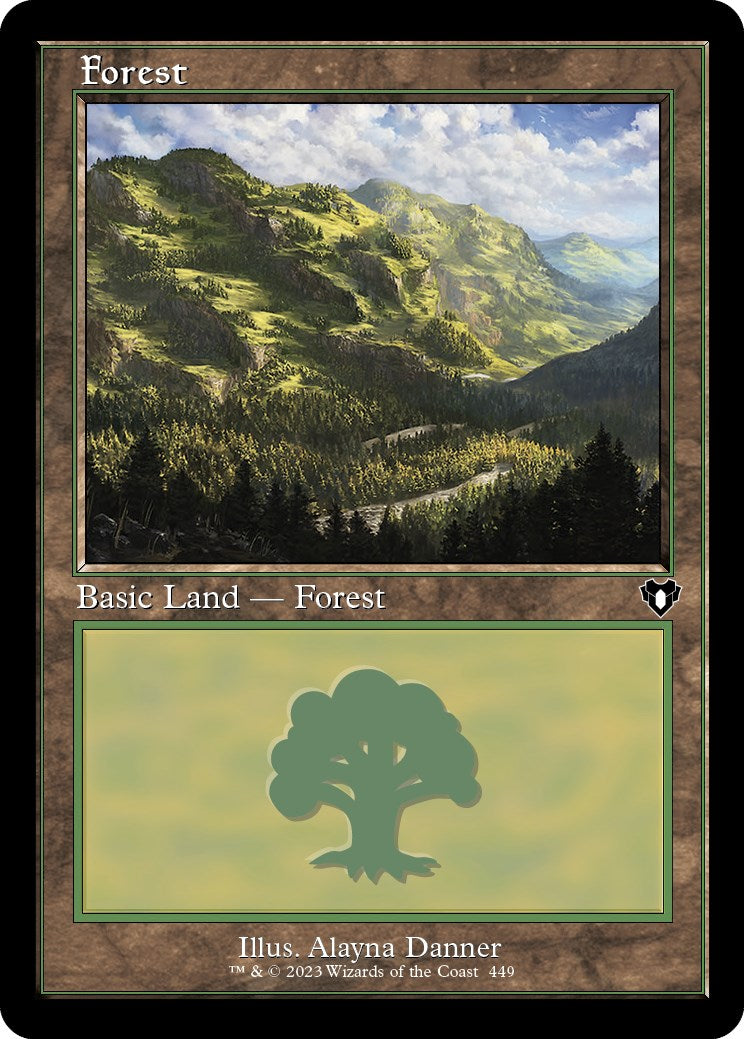 Forest (449) (Retro) [Commander Masters] | Card Citadel