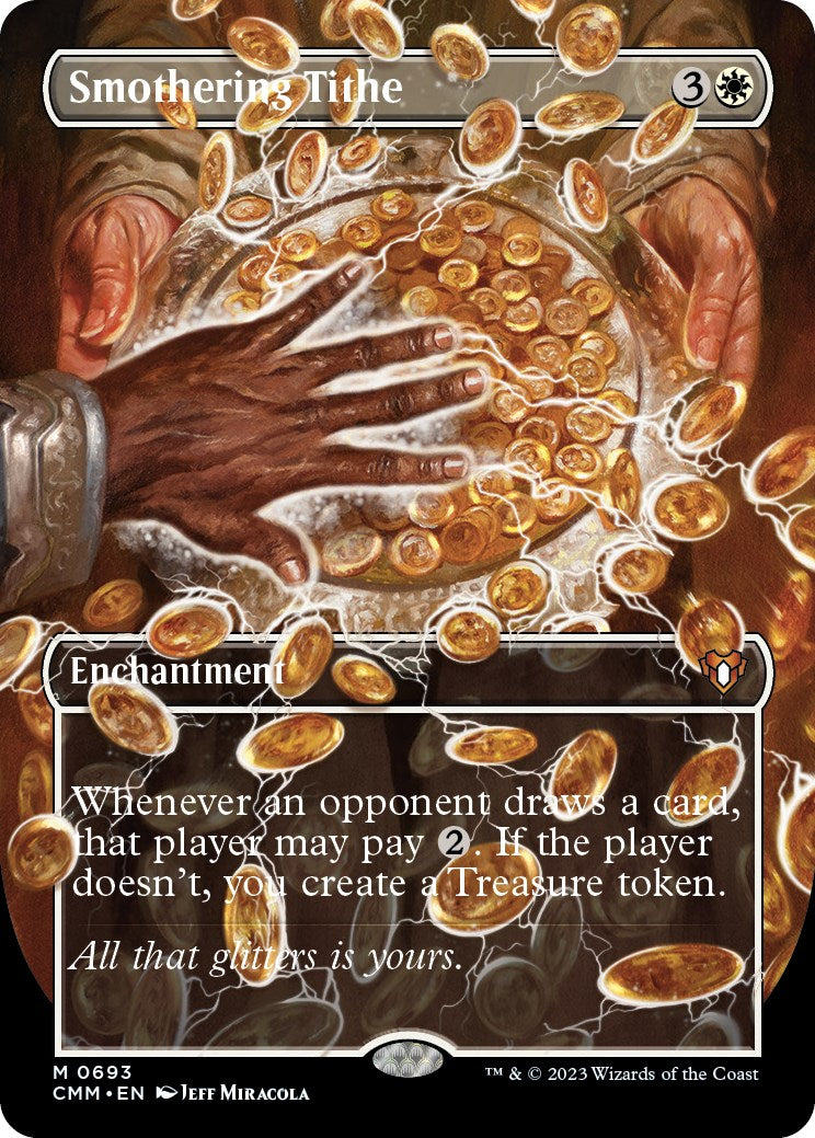 Smothering Tithe (Borderless Alternate Art) [Commander Masters] | Card Citadel