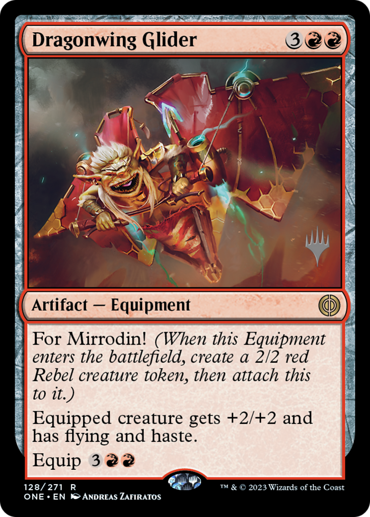 Dragonwing Glider (Promo Pack) [Phyrexia: All Will Be One Promos] | Card Citadel