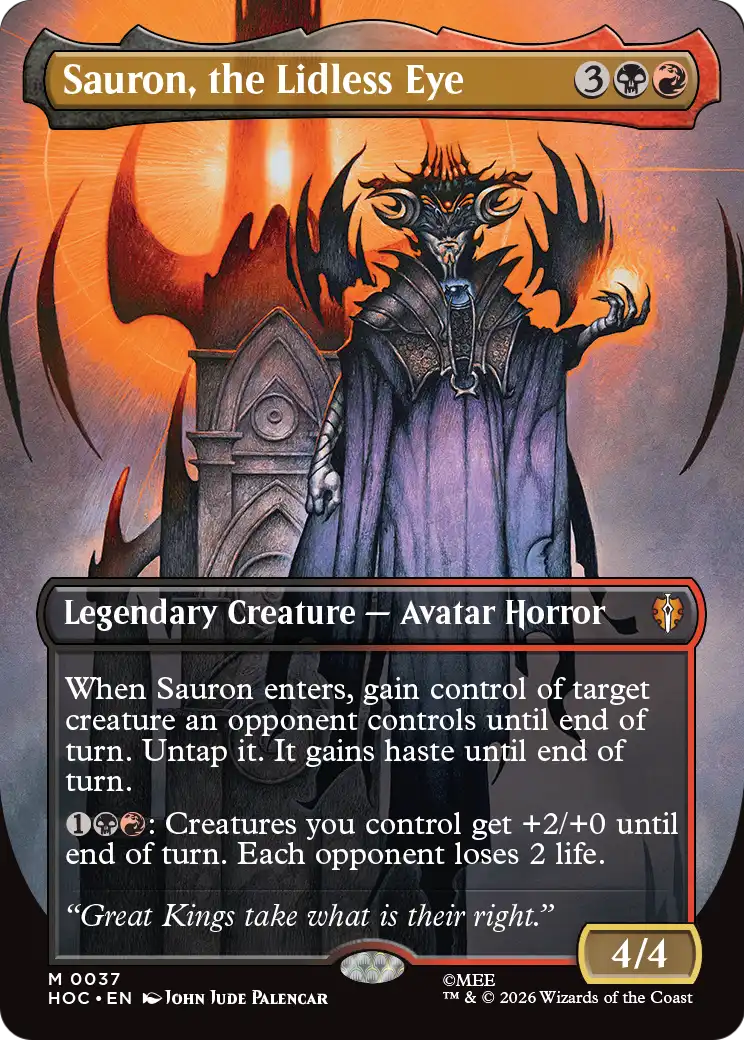 Sauron, the Lidless Eye (Borderless) [The Hobbit: Eternal-Legal] | Card Citadel