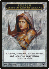 Emblem - Elspeth, Knight-Errant // Soldier Double-Sided Token [Modern Event Deck 2014 Tokens] | Card Citadel