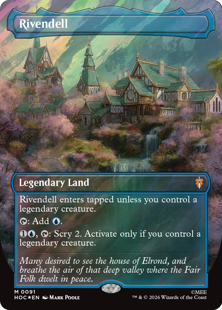 Rivendell (Borderless) (Surge Foil) [The Hobbit: Eternal-Legal] | Card Citadel