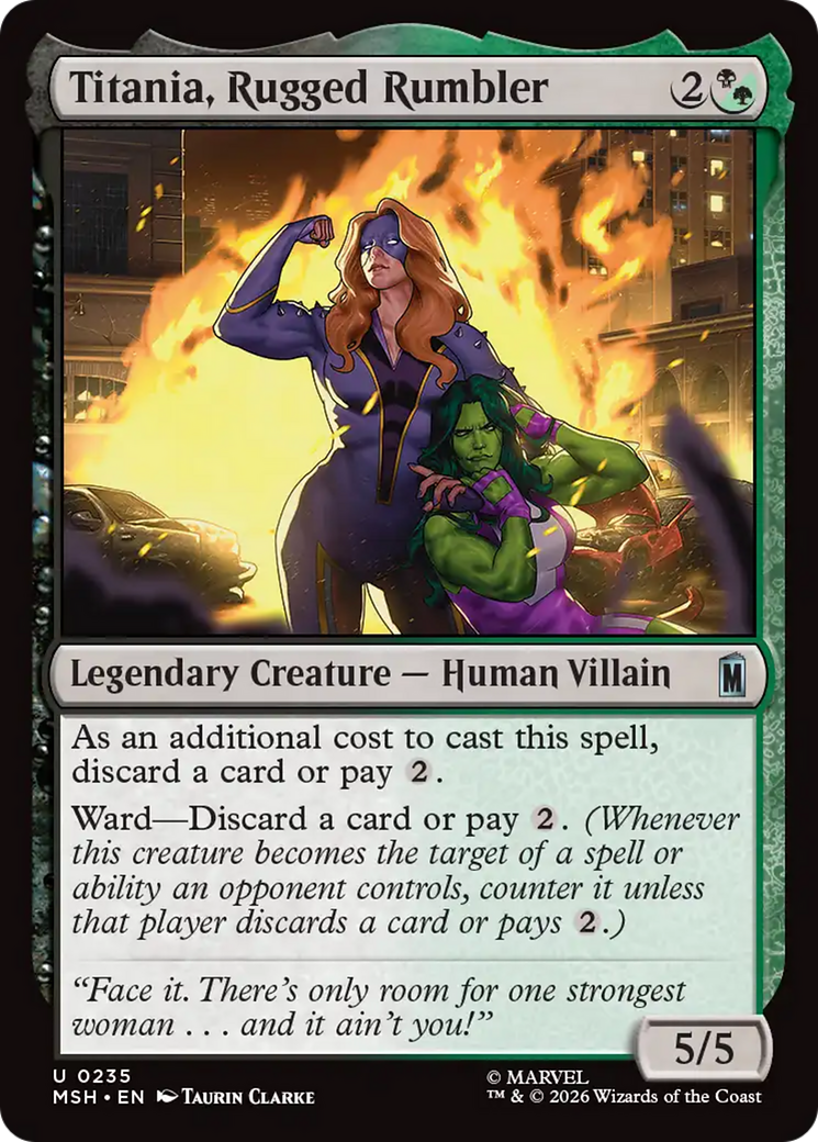 Titania, Rugged Rumbler [Marvel Super Heroes] | Card Citadel