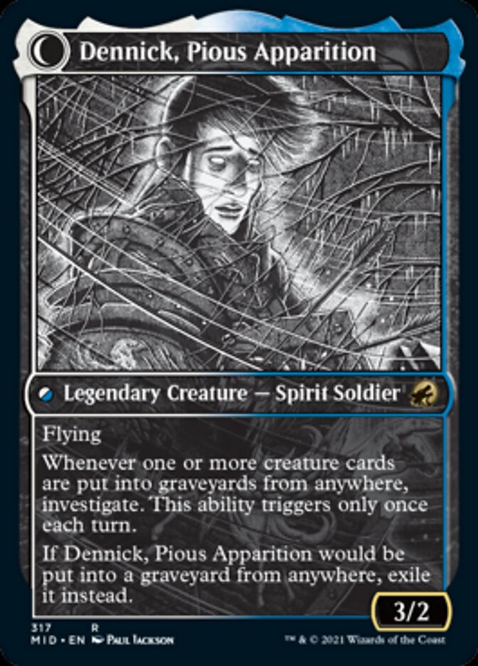 Dennick, Pious Apprentice // Dennick, Pious Apparition (Showcase Eternal Night) [Innistrad: Midnight Hunt] | Card Citadel